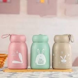 Bình đựng nước giữ nhiệt lõi thuỷ tinh bọc nhựa lúa mạch Cốc cách nhiệt hai lớp 320ml