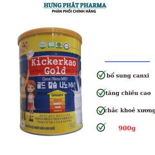 Sữa bột Kickerkao Gold Canxi Nano MK7 giúp bổ sung canxi tăng chiều cao, chắc khoẻ xương hộp 900g giá sỉ