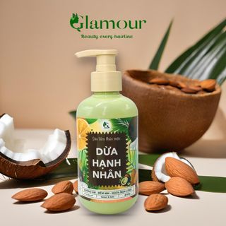 Sữa Tắm Mềm Mịn Da Từ Dừa, Sữa Hạnh Nhân Glamour 500gr - sữa tắm mềm mịn dưỡng ẩm, ngừa mụn lưng