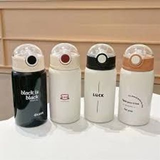 Bình giữ nhiệt tiện dụng 450ml phong cách Vlogger Hàn Quốc có ống hút B28 giá sỉ