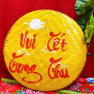 Mẹt tre chữ thư pháp viết tay trang trí trung thu cỡ 40cm giá sỉ