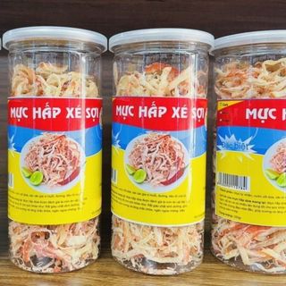 Mực hấp nước dừa xé sợi. Hũ 250gr
