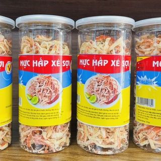 Mực hấp nước dừa xé sợi. Hũ 250gr