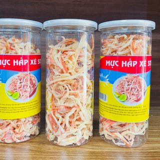 Mực hấp nước dừa xé sợi. Hũ 250gr