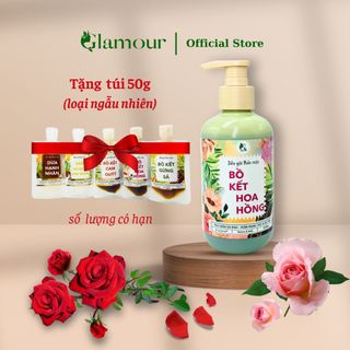 Dầu Gội Bồ Kết Hoa Hồng cô đặc Glamour chai 500gr, dầu gội thảo mộc ngăn ngừa rụng tóc, làm sạch gàu giá sỉ