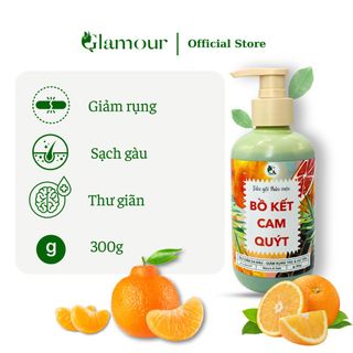 Dầu Gội Bồ Kết Cam Quýt Cô Đặc Glamour chai 300gr, dầu gội thảo mộc giảm rụng tóc, sạch gàu,chẻ ngọn