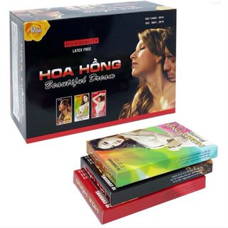 Bao Cao Su gia đình hương hoa hồng -  siêu tiết kiệm 1 lốc 12 hộp 120 cái giá sỉ