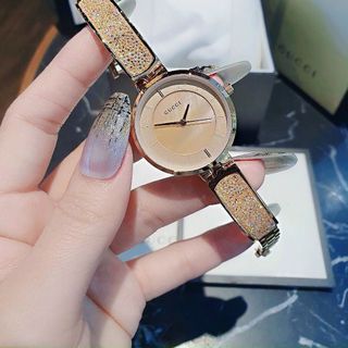 HOT SALE ĐỒNG HỒ NỮ CAO CẤP GU CII MẶT ĐÁ SỨ DÂY ĐÁ BLING BLING 1