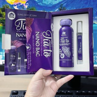 Dung dịch vệ sinh Tía tô Nano bạc kèm nước hoa mini