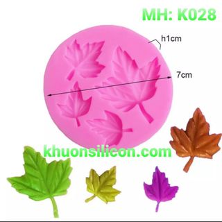 Khuôn silicone rau câu trang trí bánh sinh nhật-Hình chiếc lá