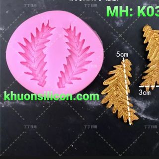 Khuôn silicone rau câu trang trí bánh sinh nhật-Hình chiếc lá