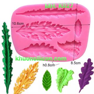 Khuôn silicone rau câu trang trí bánh sinh nhật-Hình chiếc lá giá sỉ