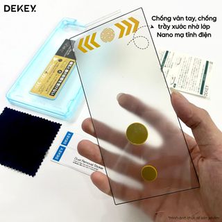 Kính cường lực Dekey khung tự dán rút bụi Samsung S24 Ultra giá sỉ