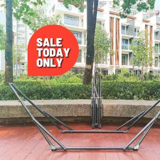 Khung tròn võng xếp thép cao cấp sơn tĩnh điện màu đen