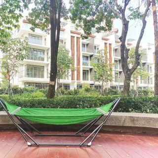 Bộ võng xếp khung tròn sơn tĩnh điện kèm mặt lưới cao cấp cỡ lớn