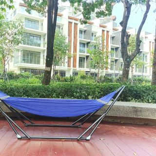 Bộ võng xếp khung tròn sơn tĩnh điện kèm mặt lưới cao cấp cỡ lớn