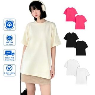 Phôi Áo Thun Trơn 5 màu form rộng tay lỡ chất vải cotton 100% mềm mại 250Gsm