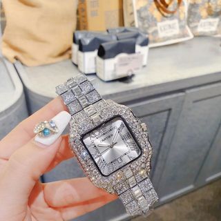 ĐỒNG HỒ NAM TRUNG CẤP CATI VUÔNG FULL HỘT 2