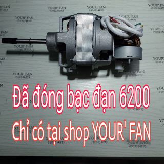 Bộ động cơ quạt B5, chuyển hướng điện, đã đóng bạc đạn KG 6200 của Ấn Độ , 100% dây đồng, phe dày 25 mm, roto 46 mm, dùng thay thế cho quạt B5 Bộ động cơ quạt B5, chuyển hướng điện, đã đóng bạc đạn KG 6200 của Ấn Độ , 100% dây đồng, phe dày 25 mm, roto 46 mm, dùng thay thế cho quạt B5