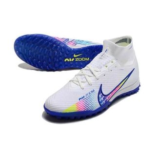 Giày đá bóng N.i..k.e Air Zoom Mercurial Superfly 9 Elite TF màu trắng vạch xanh