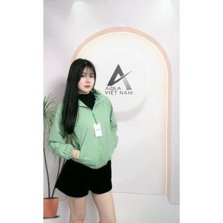 Áo khoác gió nữ 2 lớp tráng bạc siêu chống nước,2 túi khóa, có mũ hàng cao cấp