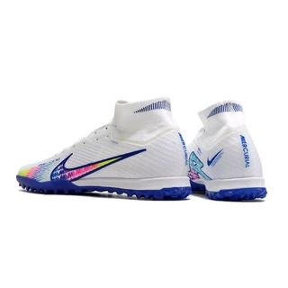 Giày đá bóng N.i..k.e Air Zoom Mercurial Superfly 9 Elite TF màu trắng vạch xanh