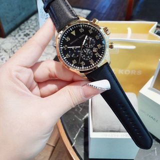 ĐỒNG HỒ NAM CAO CẤO M KORS DÂY DA MẶT CHONOGRAP 1