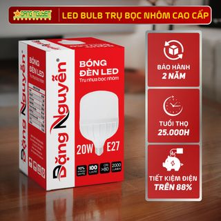 Đèn LED BULB trụ bọc nhôm - 20W-30W-40W-50W Sáng vượt trội bền bỉ và tiết kiệm năng lượng (01 Bóng) giá sỉ