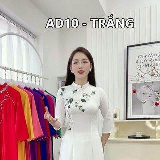 áo dài thêu đính kết thủ công