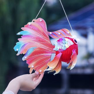 LỒNG ĐÈN XẾP HÌNH CÁ TỰ LẮP RÁP