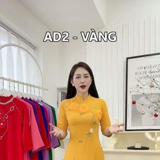 áo dài thêu đính kết thủ công