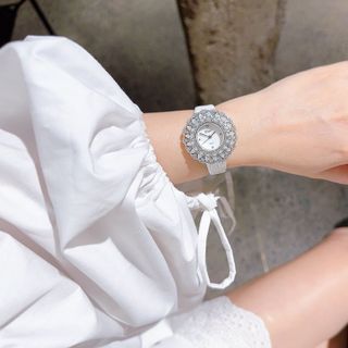 ĐỒNG HỒ NỮ TRUNG CẤP DYOR DÂY DA MẶT VIỀN PHA LÊ NHƯ 1 ĐOÁ HOA 1