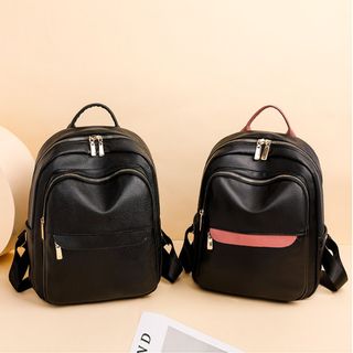 Balo thời trang nam - nữ mini đẹp du lịch công sở , vải da  cao cấp, màu đen sang trọng, khóa kéo nhiều ngăn TX45
