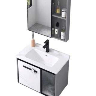 Bộ tủ lavabo treo tường bằng nhôm sang trọng kích thước 60x47 model T10N