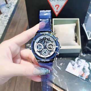 ĐỒNG HỒ NỮ CAO CẤP GUE S DÂY CAO SU NIỀNG NHỰA TRONG SIÊU NHẸ 2