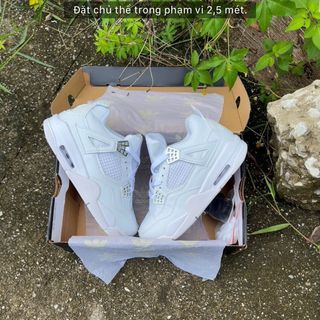 Giày Jd4 Trắng Full  Rep 1:1 trung  Sz36 đến 43 Pk: Bill - box - tag - giấy gói Free Box Bảo Vệ Ship Tỉnh