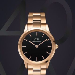 ĐỒNG HỒ NAM NỮ CAO CẤP D.W ICONIC DÂY THÉP HỒNG KÈM TEM KÍCH HOẠT BẢO HÀNH ĐIỆN TỬ