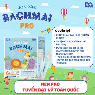Men sống bạch mai Pro Đỗ Gia 6 tỉ lợi khuẩn men vi sinh cải thiện hệ tiêu hoá cho bé hộp 15 ống x 10ml