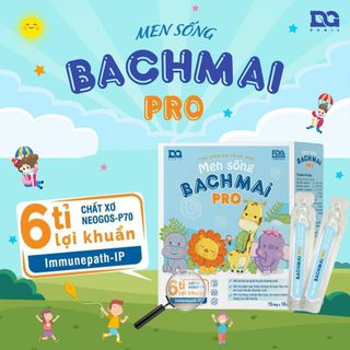 Men sống bạch mai Pro Đỗ Gia 6 tỉ lợi khuẩn men vi sinh cải thiện hệ tiêu hoá cho bé hộp 15 ống x 10ml