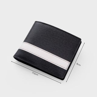 Ví Nam Da Bò Saffiano Phối Màu Phong Cách DFA261
