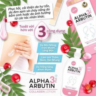 Sữa dưỡng thể body Alpha Arbutin Thái Lan 500ml có vòi giá sỉ