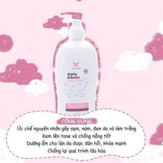 Sữa dưỡng thể body Alpha Arbutin Thái Lan 500ml có vòi