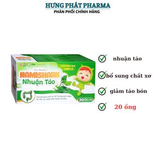 Siro Gos Inulin Namishark Nhuận táo giúp bổ sung chất xơ giảm táo bón, nhuận tràng hộp 20 ống giá sỉ