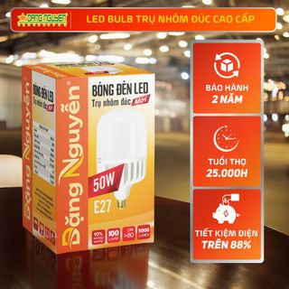 [ĐỘ SÁNG CAO] Đèn LED BULB TRỤ NHÔM Cao cấp -20W- 30W- 40W-50W - tuổi thọ cao, thiết kế hiện đại (01 bóng) giá sỉ