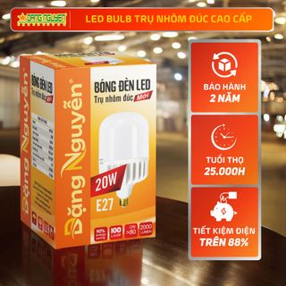 [ĐỘ SÁNG CAO] Đèn LED BULB TRỤ NHÔM Cao cấp -20W- 30W- 40W-50W - tuổi thọ cao, thiết kế hiện đại (01 bóng)
