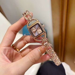 ĐỒNG HỒ NỮ THỜI TRANG GU CII MẶT VUÔNG 24MM DÂY LẮC 2