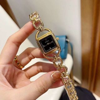 ĐỒNG HỒ NỮ THỜI TRANG GU CII MẶT VUÔNG 24MM DÂY LẮC 2