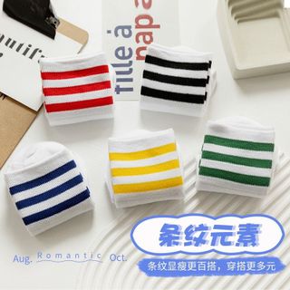 Tất Kẻ Sọc Nam Nữ Cotton Dày Dặn Thấm Hút Mồ Hôi, Chống Mùi Hôi