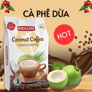 ￼Cà phê Dừa White Coffee Rock Coffee Túi 30 gói (20gram/1 gói) giá sỉ