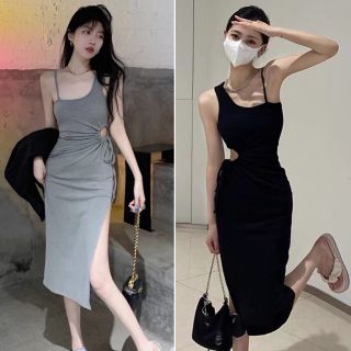 Đầm ôm body thắt eo dáng dài